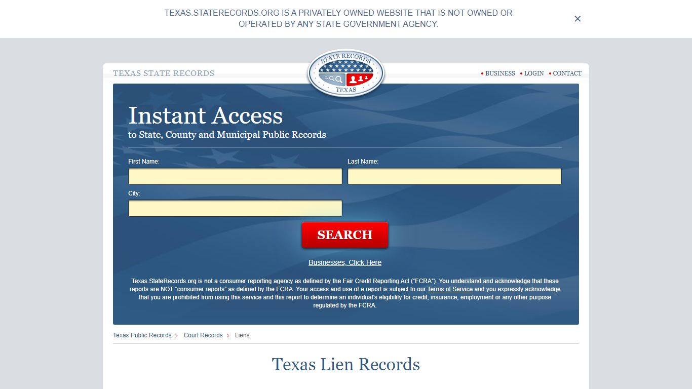 Texas Liens Search | StateRecords.org